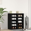 Armadio per scarpe 2 pz Nero Rovere 32x35x70 cm in legno ingegnerizzato