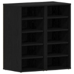 Armadio per scarpe 2 pz Nero Rovere 32x35x70 cm in legno ingegnerizzato