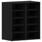 Armadio per scarpe 2 pz Nero Rovere 32x35x70 cm in legno ingegnerizzato