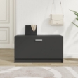 Scarpiera Nera 80x24x45 cm in Legno Multistrato