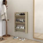 Scarpiera a Muro Rovere Sonoma 60x18x90 cm in Legno Multistrato