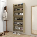 Scarpiere a Muro 2pz Rovere Sonoma 80x18x90cm Legno Multistrato