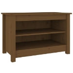 Scarpiera Ambrata 70x38x45,5 cm in Legno Massello di Pino