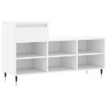 Scarpiera Bianca 102x36x60 cm in Legno Multistrato