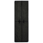Scarpiera Nera 60x30x166 cm in Tessuto