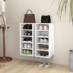 Scarpiere 2 pz Bianche 31,5x35x70 cm in Truciolato