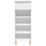 Scarpiera Bianca 40x36x105 cm in Legno Multistrato