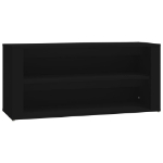 Scarpiera Nera 100x35x45 cm in Legno Multistrato