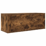 Scarpiera a Muro rovere fumo 100x35x38cm in Legno Multistrato