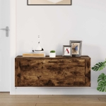 Scarpiera a Muro rovere fumo 100x35x38cm in Legno Multistrato