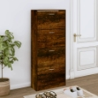 Scarpiera Rovere Fumo 63x24x147 cm in Legno Multistrato