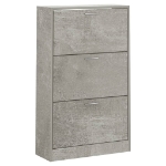 Scarpiera Grigio Cemento 63x24x103 cm in Legno Multistrato
