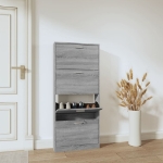 Scarpiera Grigio Sonoma 59x17x150 cm in Legno Multistrato