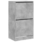 Scarpiera 2 Cassetti Ribaltabili Grigio Cemento 60x42x108 cm