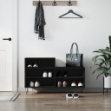 Scarpiera Nera 102x36x60 cm in Legno Multistrato