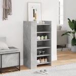 Scarpiera Grigio Cemento 52x37,5x100 cm in Legno Multistrato