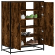 Scarpiera Rovere Fumo 75x38x97,5 cm Legno Multistrato Metallo