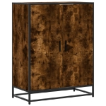 Scarpiera Rovere Fumo 75x38x97,5 cm Legno Multistrato Metallo