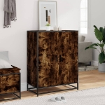 Scarpiera Rovere Fumo 75x38x97,5 cm Legno Multistrato Metallo