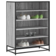 Scarpiera Grigio Sonoma 75x38x97,5 cm Legno Multistrato Metallo
