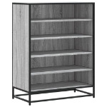 Scarpiera Grigio Sonoma 75x38x97,5 cm Legno Multistrato Metallo