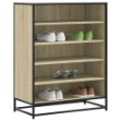 Scarpiera Rovere Sonoma 75x38x97,5 cm Legno Multistrato Metallo