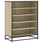 Scarpiera Rovere Sonoma 75x38x97,5 cm Legno Multistrato Metallo