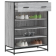 Scarpiera Grigio Sonoma 75x38x97,5 cm Legno Multistrato Metallo
