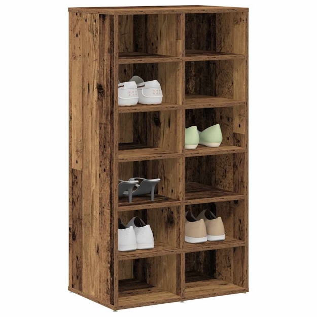 Scarpiera Legno Antico 54x34x100,5 cm in Truciolato