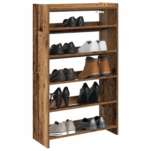 Scarpiera Legno Antico 60x25x100 cm in Truciolato