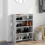 Scarpiera Grigio Sonoma 60x25x81 cm in Legno Multistrato