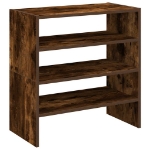 Scarpiere 2 pz Impilabili Rovere Fumo 60x30x30,5 cm