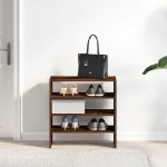 Scarpiere 2 pz Impilabili Rovere Fumo 60x30x30,5 cm
