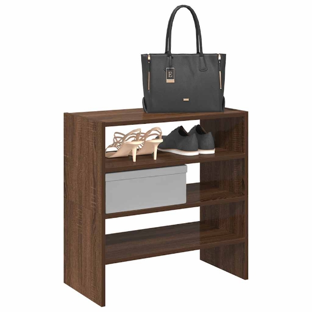Scarpiere 2 pz Impilabili Rovere Marrone 60x30x30,5 cm