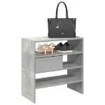 Scarpiere 2 pz Impilabili Grigio Cemento 60x30x30,5 cm