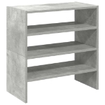 Scarpiere 2 pz Impilabili Grigio Cemento 60x30x30,5 cm