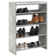 Scarpiera Grigio Cemento 60x25x81 cm in Legno Multistrato