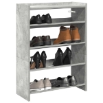 Scarpiera Grigio Cemento 60x25x81 cm in Legno Multistrato