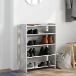 Scarpiera Grigio Cemento 60x25x81 cm in Legno Multistrato