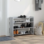 Scarpiera Grigio Sonoma 80x25x62 cm in Legno Multistrato
