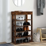 Scarpiera Rovere Fumo 60x30x98 cm in Legno Multistrato