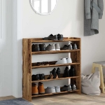 Scarpiera Legno Antico 80x25x81 cm in Legno Multistrato