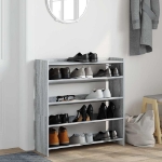 Scarpiera Grigio Sonoma 80x25x81 cm in Legno Multistrato