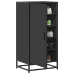 Scarpiera Nera 48x38x97,5 cm in Legno Multistrato