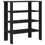 Scarpiera Nera 61x32x70 cm in Truciolato