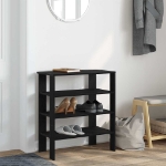 Scarpiera Nera 61x32x70 cm in Truciolato