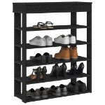 Scarpiera Nera 80x30x98 cm in Legno Multistrato
