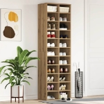 Scarpiera Rovere Artigianale 54x34x183 cm in Legno Multistrato