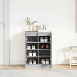 Scarpiera Grigio Sonoma 57x34x76 cm in Legno Multistrato