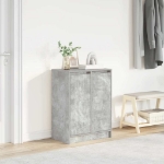 Scarpiera Grigio Cemento 57x34x76 cm in Legno Multistrato